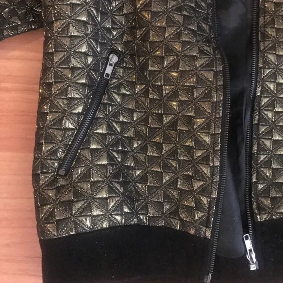 Forever 21 Gold Bomber Jacket - Picture 3 of 4